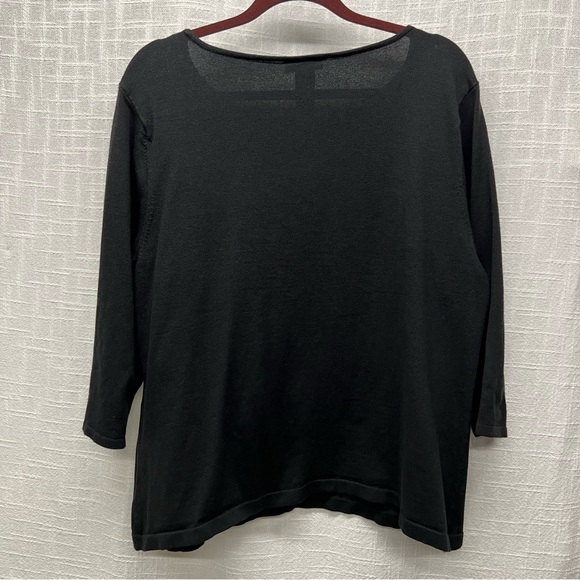 Lane Bryant Black 3/4 Sleeve Top - Plus Size 18/20 - Picture 3 of 3